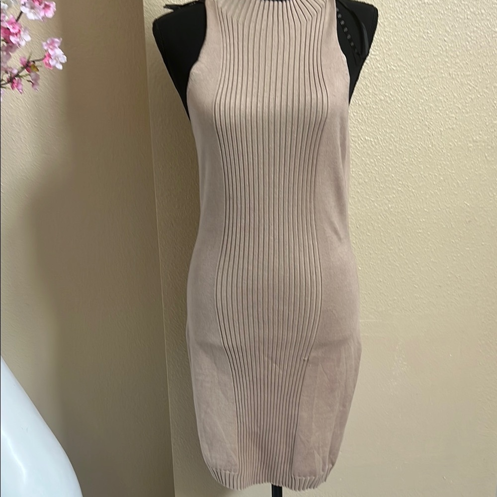 Missguided Camel Midi Dress
